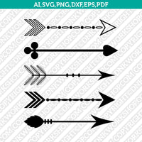 Arrow Set  SVG Vector Silhouette Cameo Cricut Cut File Clipart Dxf Png Eps