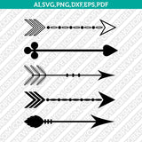Arrow Set  SVG Vector Silhouette Cameo Cricut Cut File Clipart Dxf Png Eps