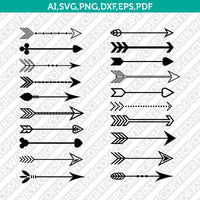 Arrow Set  SVG Vector Silhouette Cameo Cricut Cut File Clipart Dxf Png Eps