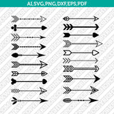 Arrow Set  SVG Vector Silhouette Cameo Cricut Cut File Clipart Dxf Png Eps