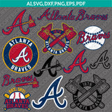 Atlanta Braves SVG Bundle – MLB Baseball Logo Vector Cricut