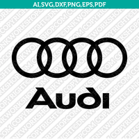 Audi Logo SVG Silhouette Cameo Cricut Cut File Vector Png Eps Dxf
