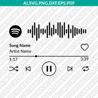 Audio Control Buttons Music Player SVG Sticker Decal Silhouette Cameo Cricut Cut File