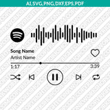 Audio Control Buttons Music Player SVG Sticker Decal Silhouette Cameo Cricut Cut File