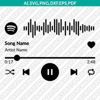 Audio Control Buttons Music Player SVG Sticker Decal Silhouette Cameo Cricut Cut File
