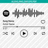 Audio Control Buttons Music Player SVG Sticker Decal Silhouette Cameo Cricut Cut File