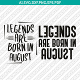 August Birthday SVG Cut File Clipart Cricut Png