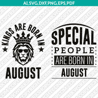 August Birthday SVG Cut File Clipart Cricut Png