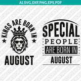 August Birthday SVG Cut File Clipart Cricut Png