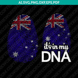 Australia Flag It's In My DNA Fingerprint SVG Vector Cricut Cut File Clipart Png Eps Dxf