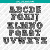 Aztec Number Letter Font Alphabet SVG Cut File Vector Silhouette Cricut PNG