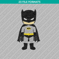 Cute Batman Superhero Embroidery Design Superhero - 4 Sizes - INSTANT DOWNLOAD