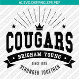 BYU Cougars SVG Bundle – NCAA College Logo Vector Files for Cricut