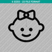 Baby Girl  Embroidery Design - 6 Sizes - INSTANT DOWNLOAD