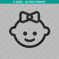 Baby Girl  Embroidery Design - 6 Sizes - INSTANT DOWNLOAD