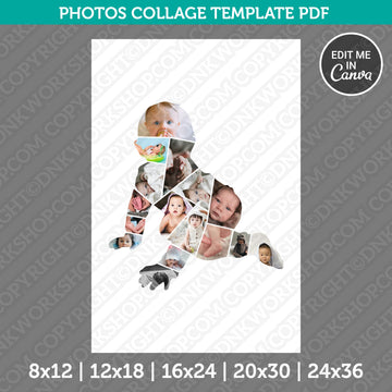 Baby 2 photo collage template