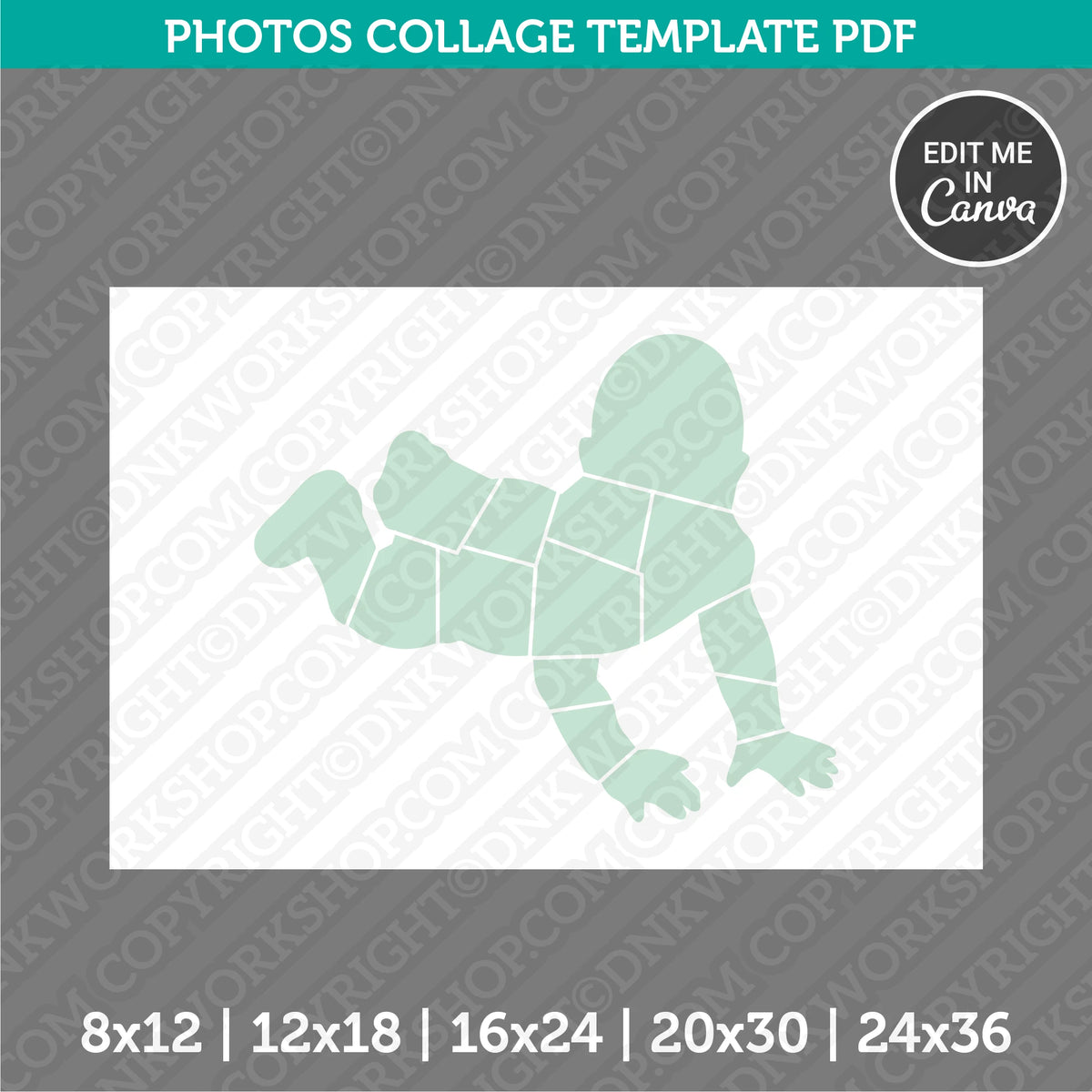 Baby Kids Photo Collage Template Canva PDF – DNKWorkshop