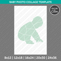 Baby Photo Collage Template Canva PDF