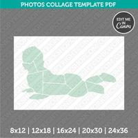 Baby Birthday Photo Collage Template Canva PDF