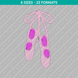 Ballet Slippers Embroidery Design - 6 Sizes - INSTANT DOWNLOAD