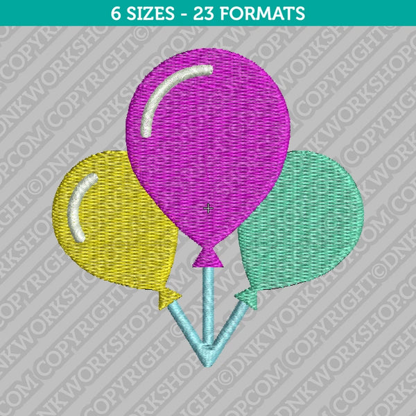 Balloons Embroidery Design - 6 Sizes - INSTANT DOWNLOAD