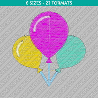 Balloons Embroidery Design - 6 Sizes - INSTANT DOWNLOAD