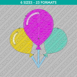 Balloons Embroidery Design - 6 Sizes - INSTANT DOWNLOAD