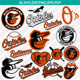 Baltimore Orioles SVG Bundle – MLB Baseball Logo Vector Cricut