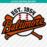 Baltimore Orioles SVG Bundle – MLB Baseball Logo Vector Cricut