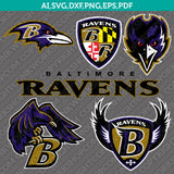 Baltimore Ravens SVG Bundle – NFL Football Logo Vector Files for Cricut