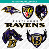 Baltimore Ravens SVG Bundle – NFL Football Logo Vector Files for Cricut