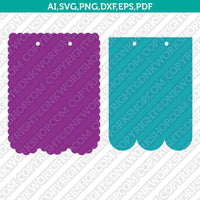 Banner Scallop Pennant Bunting Svg Silhouette Cameo Vector Cricut Cut File Clipart Png Eps Dxf