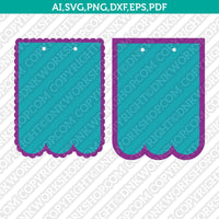Banner Scallop Pennant Bunting Svg Silhouette Cameo Vector Cricut Cut File Clipart Png Eps Dxf