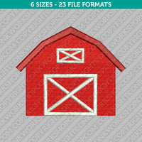 Barn Farmhouse Farmer Embroidery Design - 6 Sizes - INSTANT DOWNLOAD