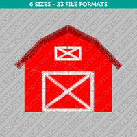 Barn Farmhouse Farmer Embroidery Design - 6 Sizes - INSTANT DOWNLOAD