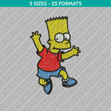 Bart Simpson Embroidery Design- 5 Sizes - INSTANT DOWNLOAD