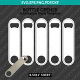 Bartender Bottle Opener Blank Sublimation Design Template – SVG, PNG & Vector