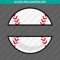 Baseball Team Split Monogram Frame SVG Vector Cricut Cut File Clipart Png Eps Dxf