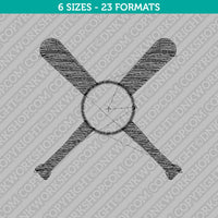 Baseball Bats Monogram Frame Embroidery Design - 6 Sizes - INSTANT DOWNLOAD