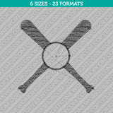 Baseball Bats Monogram Frame Embroidery Design - 6 Sizes - INSTANT DOWNLOAD
