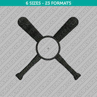 Baseball Bats Monogram Frame Embroidery Design - 6 Sizes - INSTANT DOWNLOAD