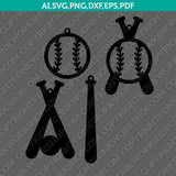 Baseball Earring Template SVG Laser Cut File Silhouette Cameo Vector Cricut Clipart Png Eps Dxf