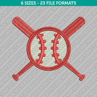 Baseball Softball Embroidery Design - 6 Sizes - INSTANT DOWNLOAD