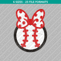 Baseball Softball Mom Embroidery Design - 6 Sizes - INSTANT DOWNLOAD