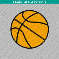 Basketball Embroidery Design - 6 Sizes - INSTANT DOWNLOAD