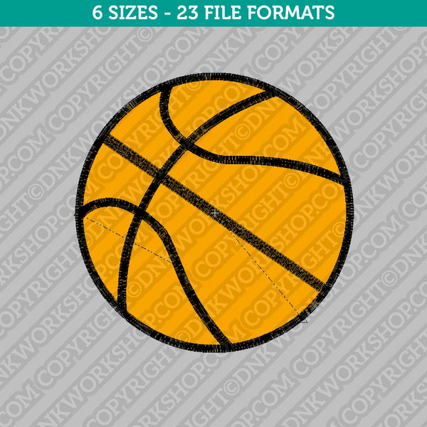 Basketball Embroidery Design - 6 Sizes - INSTANT DOWNLOAD