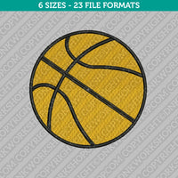 Basketball Embroidery Design - 6 Sizes - INSTANT DOWNLOAD