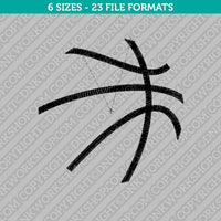 Basketball Outline Embroidery Design - 6 Sizes - INSTANT DOWNLOAD