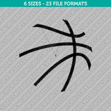 Basketball Outline Embroidery Design - 6 Sizes - INSTANT DOWNLOAD