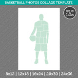 Basketball Photo Collage Template Canva PDF